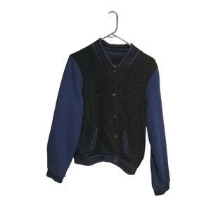 Black and Blue Victorias Secret Varsity Jacket
